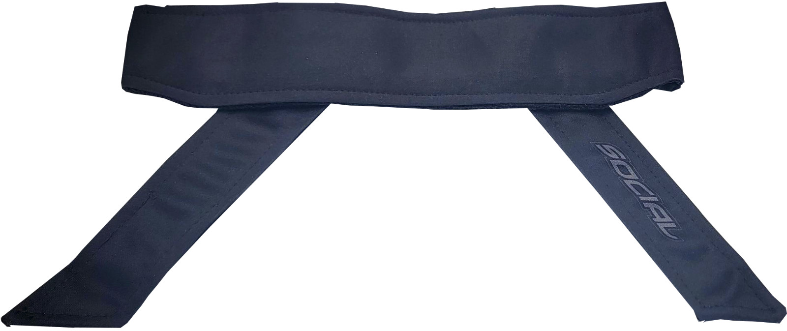 Social Paintball Deluxe Long Tie Protective Absorbant Headband - Black