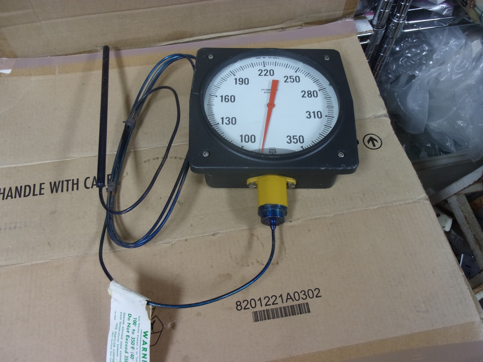 TDF Remote Probe Thermometer 100-350 ° F Oven Water Heater Boiler Steam Tank USA