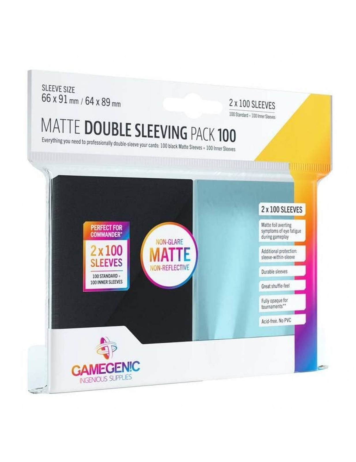 Prime Matte Double Sleeving Pack 100 | Card Sleeving Pack Includes 100 Prime ...