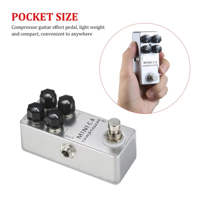 Guitar Effect Pedal True Bypass Overdrive 4 Modes Effector Guitar Accessories