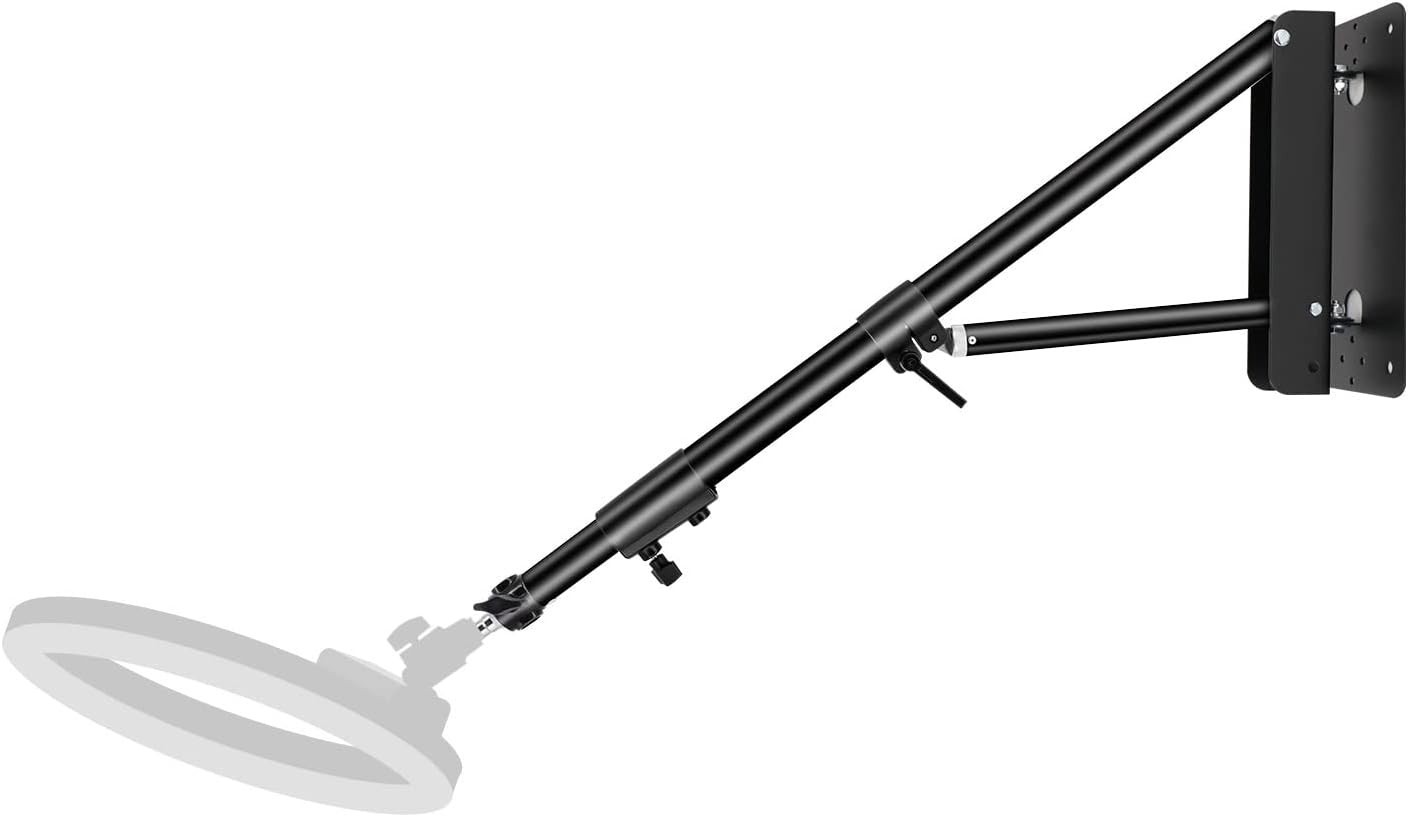 4.3ft Adjustable Wall Mount Boom Arm for Studio Lighting - Versatile & Durable=