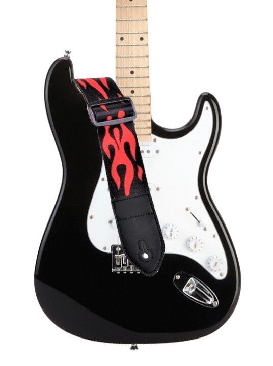 ELECTRIC ACOUSTIC GUITAR STRAP BELT + GUITAR PICKS & RUBBER STRAP LOCKS