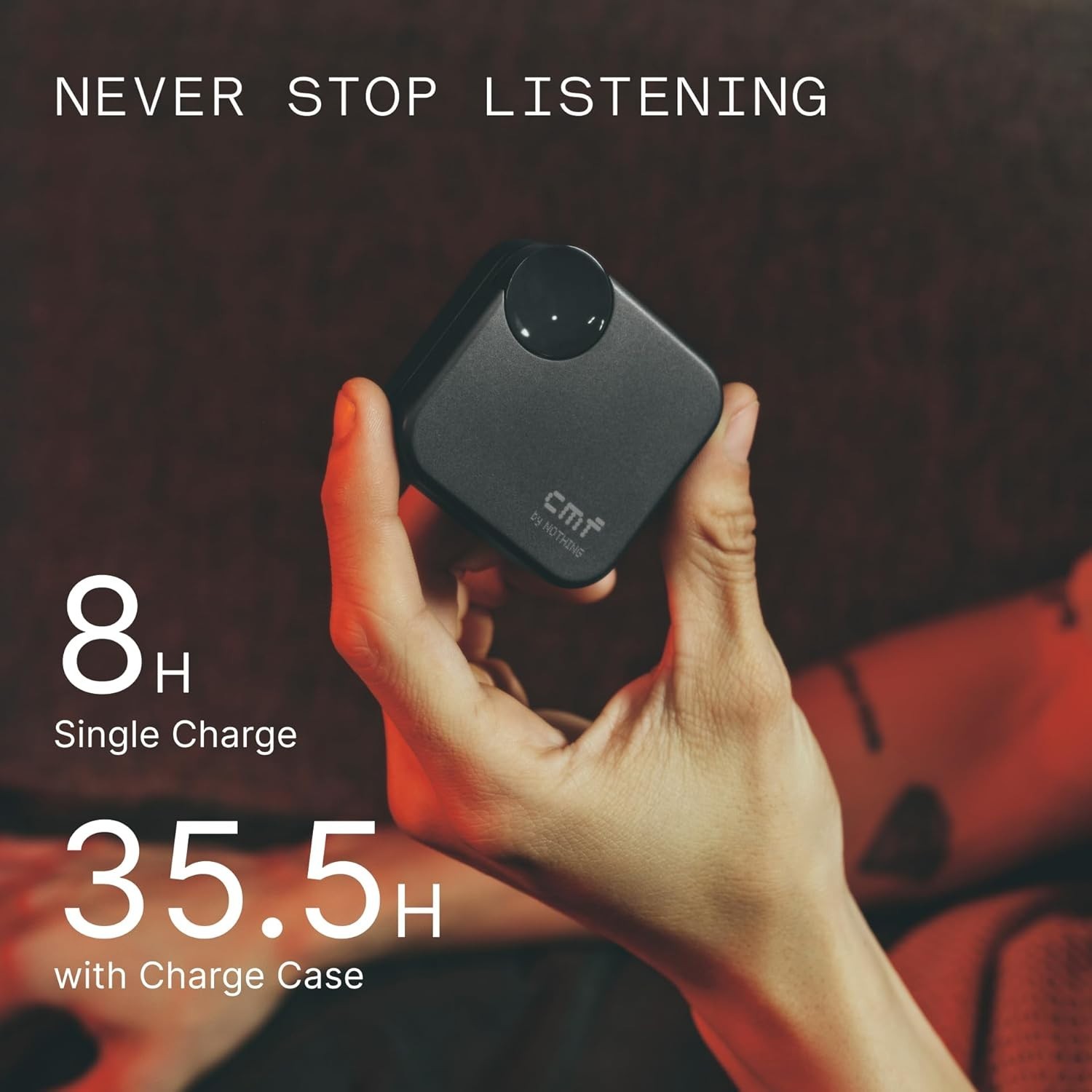 Active Noise Cancelling CMF Buds 2A Wireless Earbuds with Touch Control - Orange