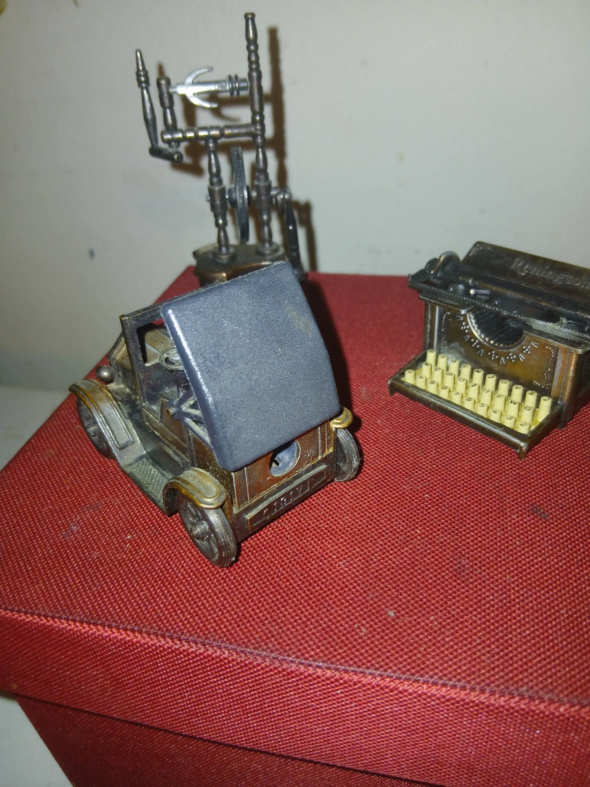 3 Minature Brass Pencil Shapeners