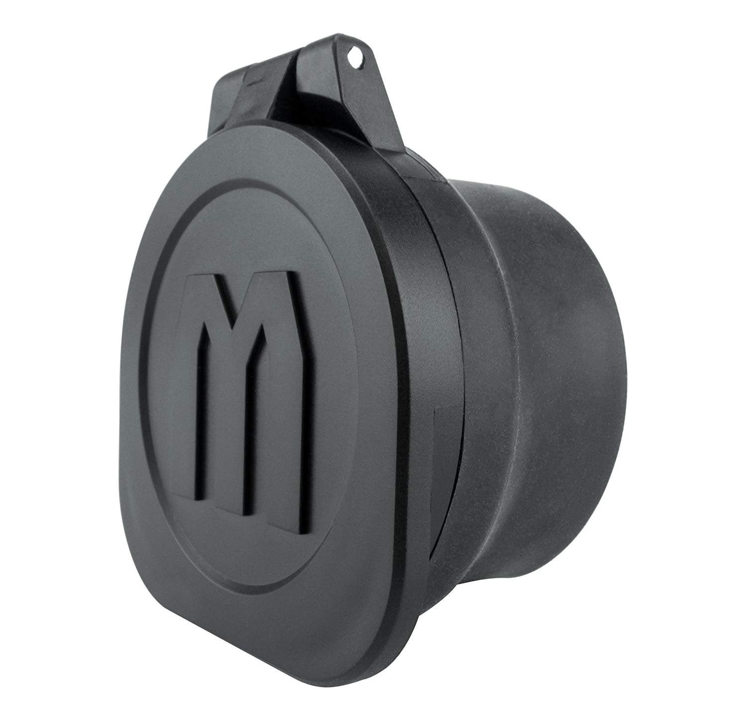 Monstrum Rubberized Flip-Up Rifle Scope Lens Covers, Objective Lens, Size H, Bla