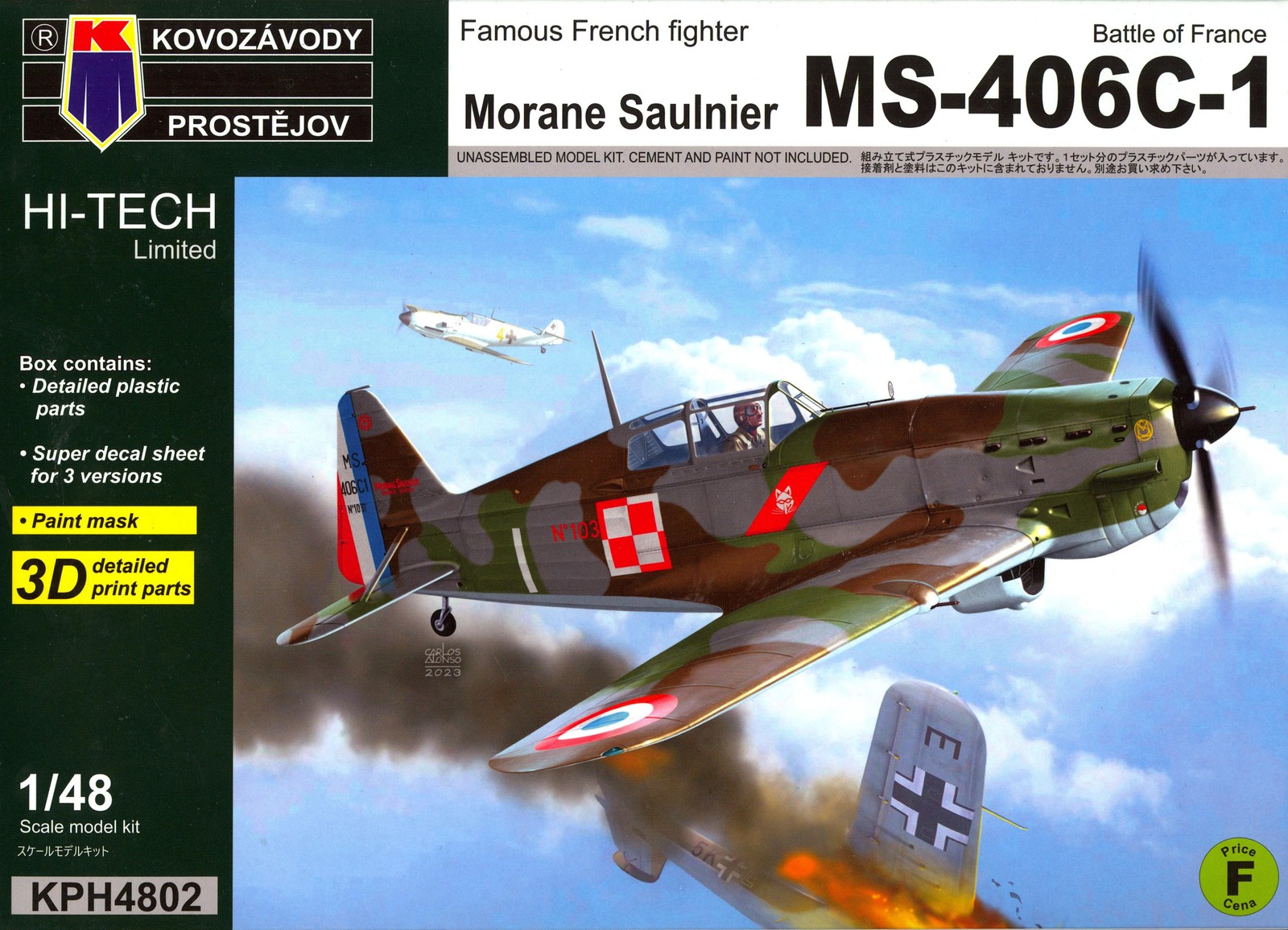 KP Models 1/48 MORANE SAULNIER MS-406C-1 Battle of France with 3D Printed Parts