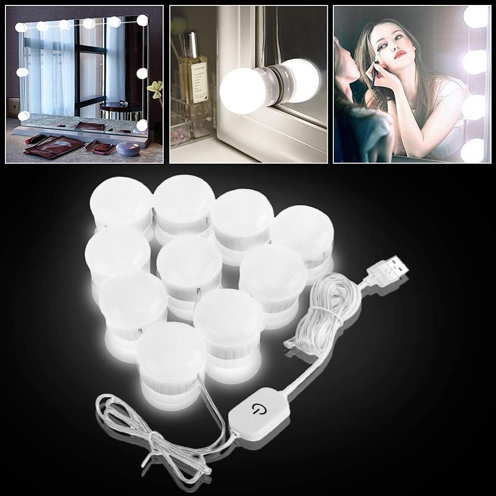 Vanity Mirror Lights Kits Hollywood Style LED Makeup Lights with 10 Dimmable