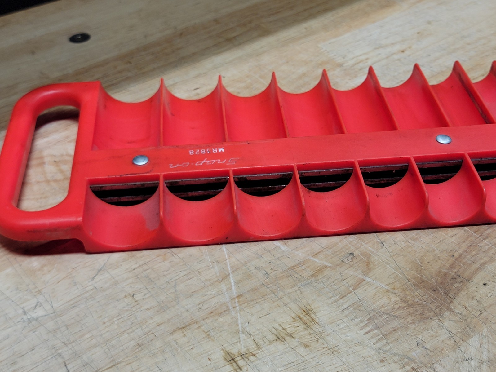 Snap On Tools MR3828 Magnetic 3/8" Drive Socket Organizer Red