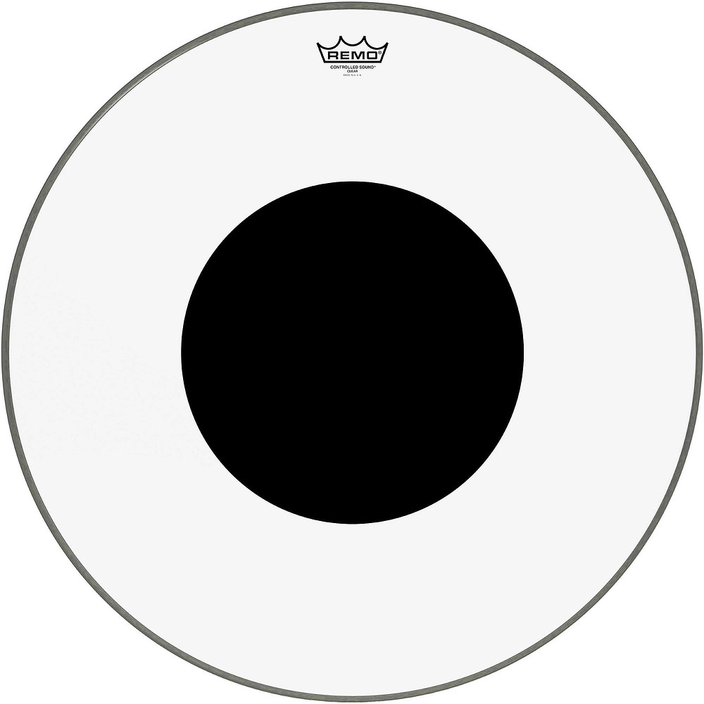 Remo Controlled Sound Clear With Black Dot Bass Drum Head 26 in.