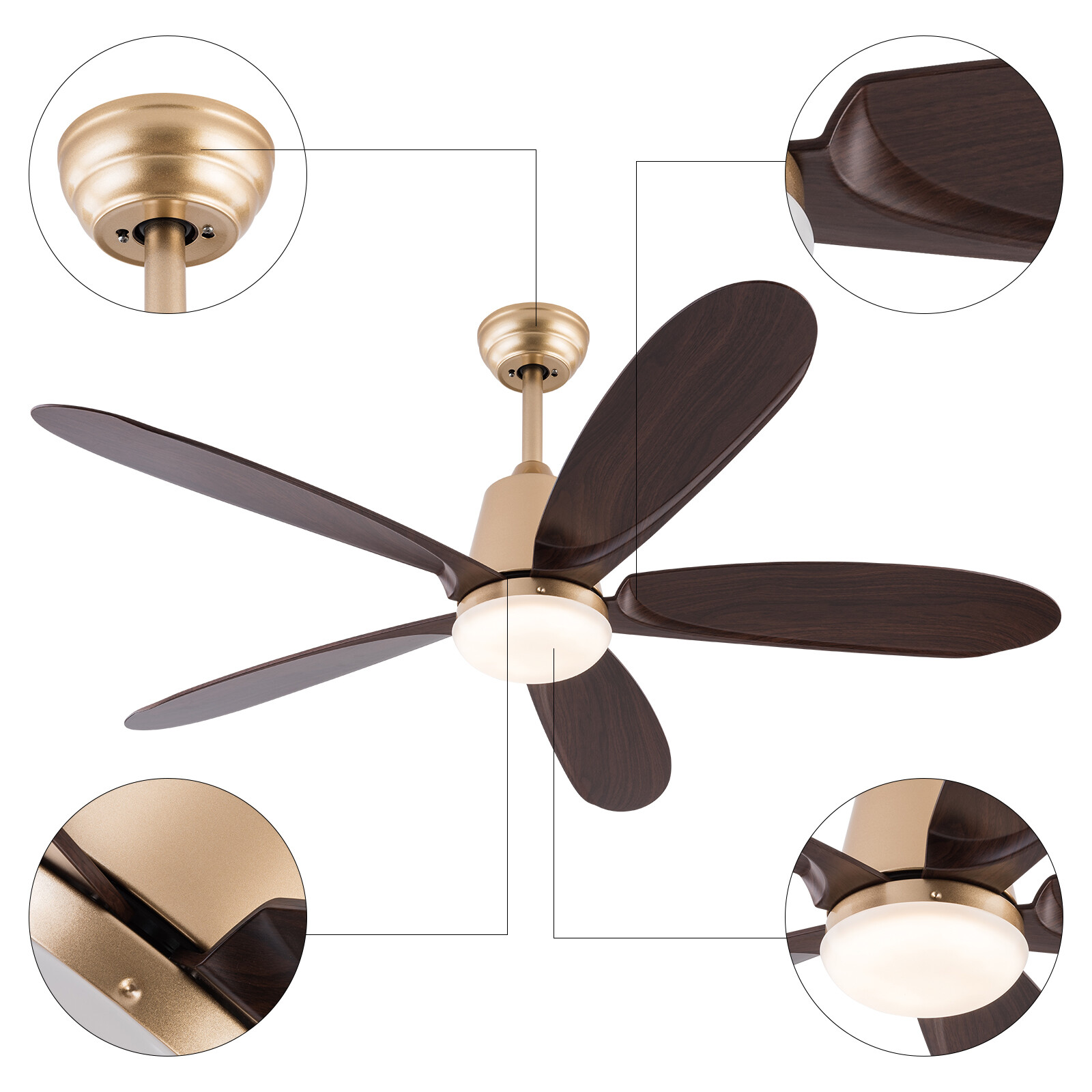 52" Fan Chandelier Ceiling Fan with Lights & Remote Control Ceiling Fan Light��