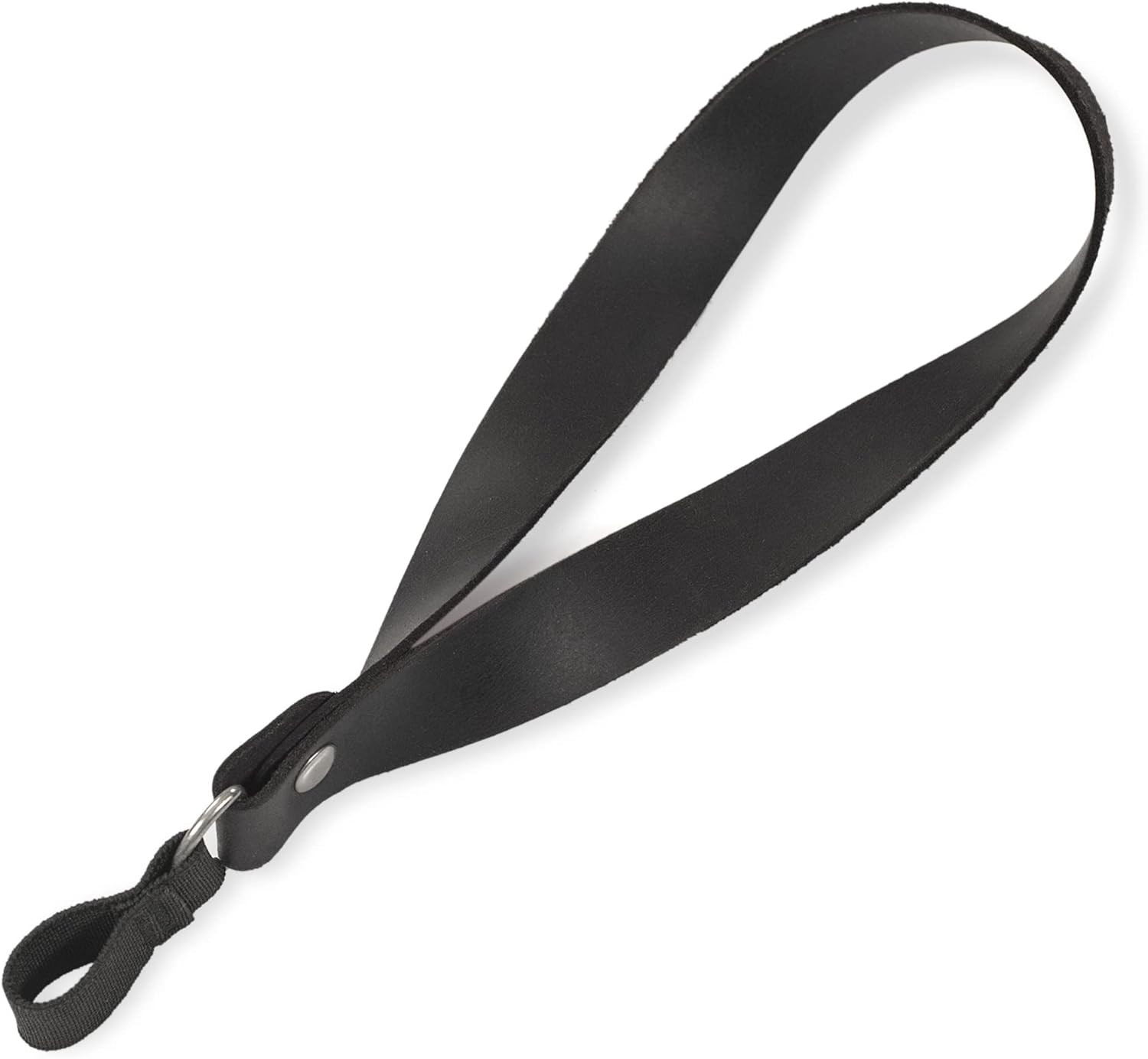 Handmade Leather Cane Strap - Stylish Wrist Strap for Canes and Walking Black