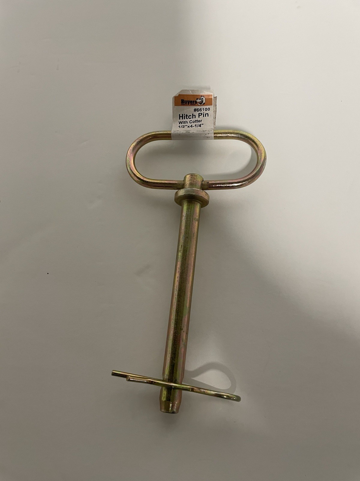 Buyers Products 66100 Yellow Zinc Plated Hitch Pin - 1/2 dia x 4-1/4"