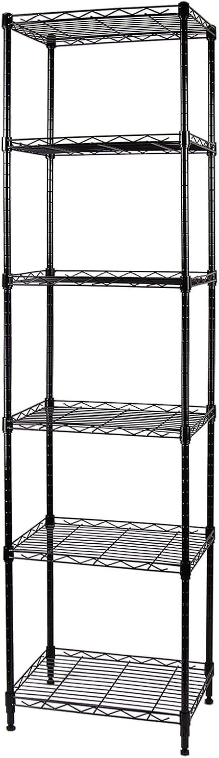 6-Wire Shelving Adjustable Shelves Standing Storage Shelf Laundry Bathroom