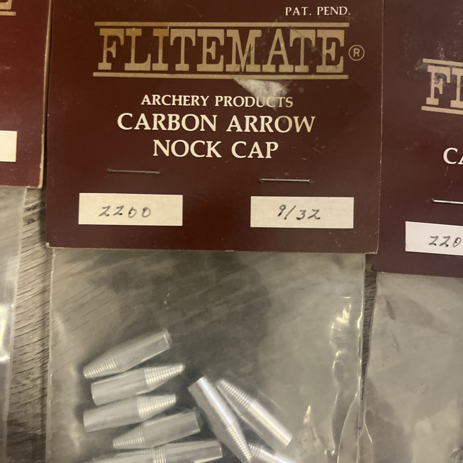 Lot Of Flitemare Arrow Nock Caps 9 Individual 1 Dozen Packages