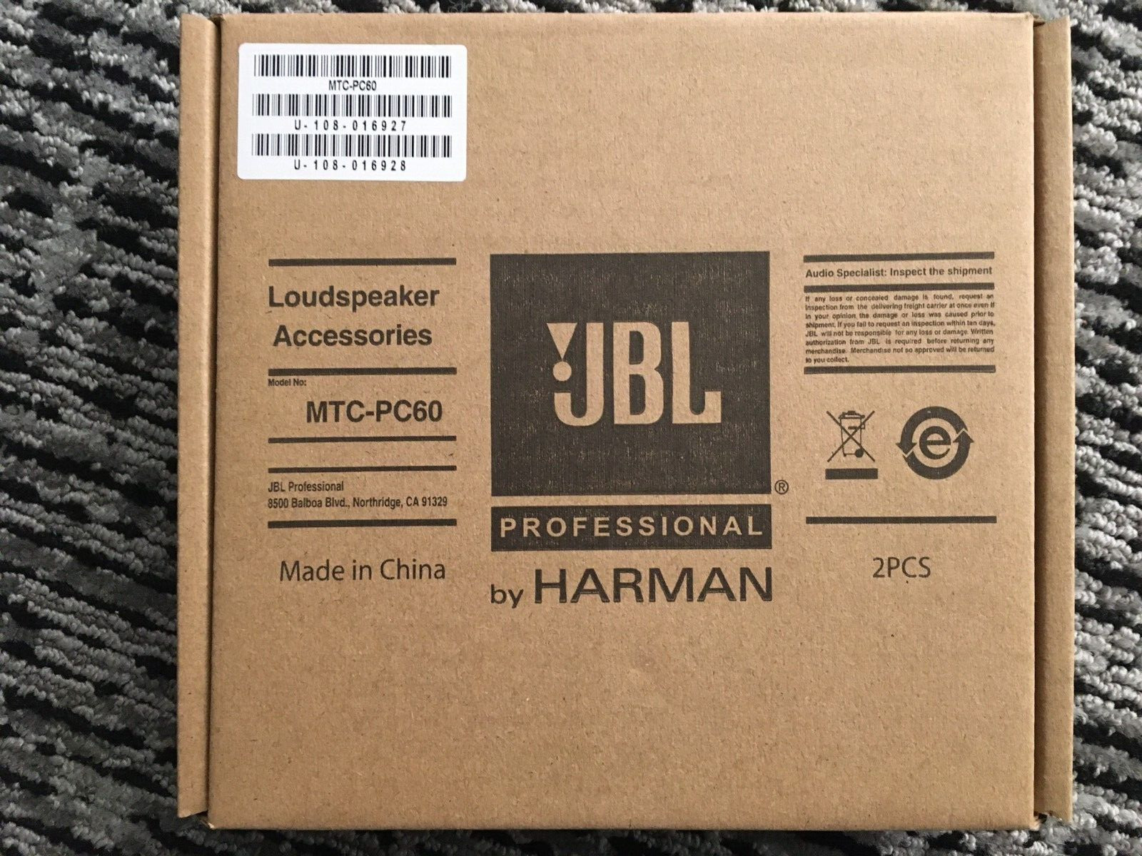 JBL MTC-PC60 Terminal Cover for Control 65/67 P/T,67 HC/T & 60 PS/T (Black,Pair)