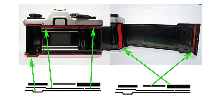 Light seal For Olympus OM10 Precut Replacement Light seal and Mirror bumper 3set