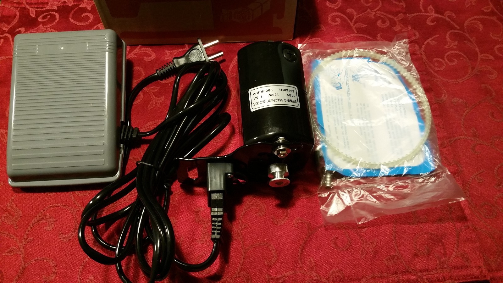 Sewing Machine Motor & Electronic Pedal Set 1.5 amp Fits Singer,Brother,Morse