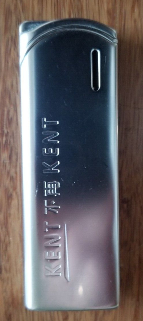 KENT Gas Lighter, Slim Design, Japan Version,  2 7/8" x 7/8", c. 2000