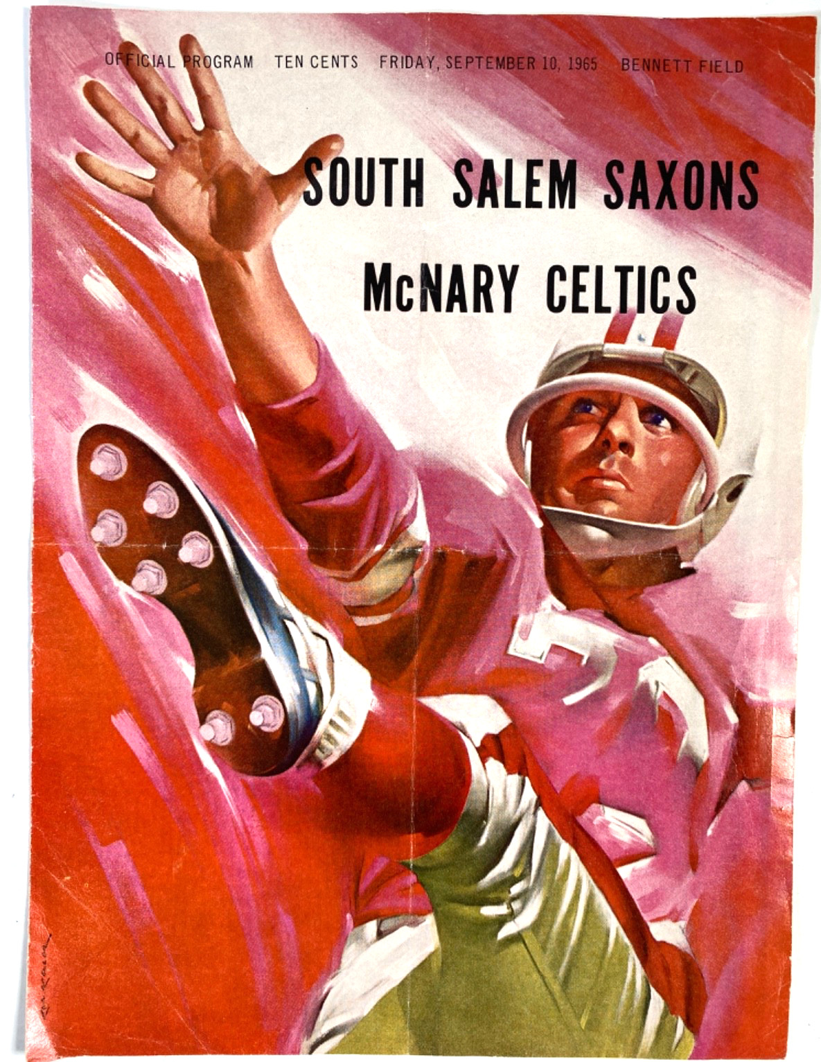 1965 SOUTH SALEM SAXONS vs. McNARY CELTICS Oregon HS football program COCA-COLA