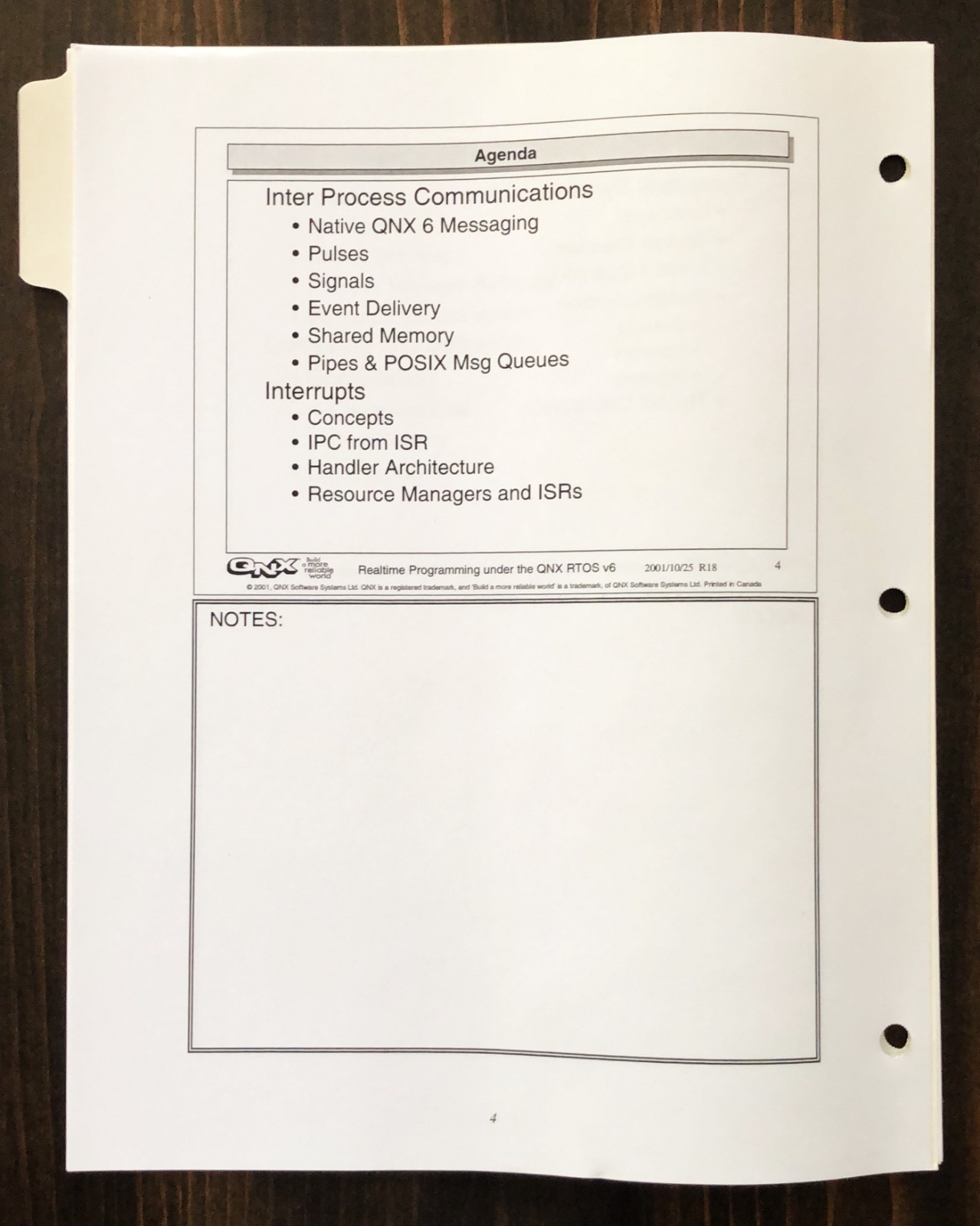 QNX Software Systems - Realtime Programming Under The QNX RTOS Course Handout