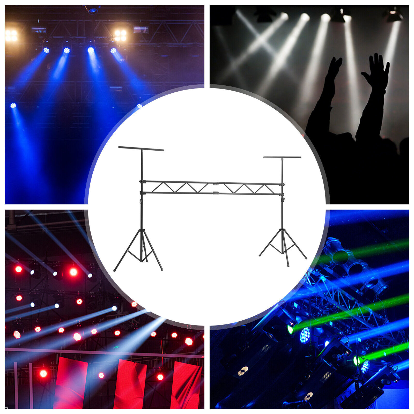 DJ Light Stand Rack T-Bar Lighting Trussing Stage Audio Light Truss Professional