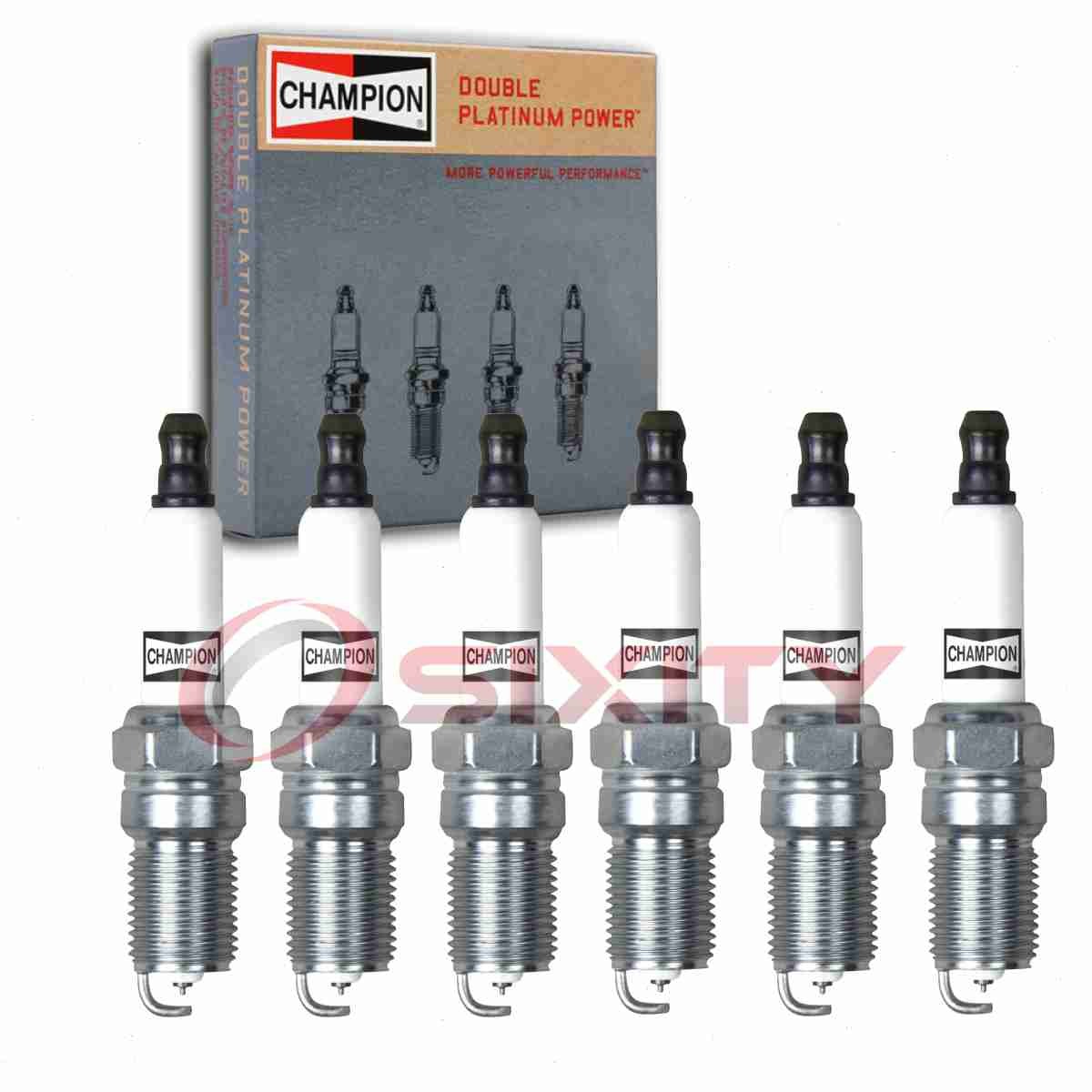 6 pc Champion Double Platinum Spark Plugs for 1995-2000 Ford Windstar 3.0L re