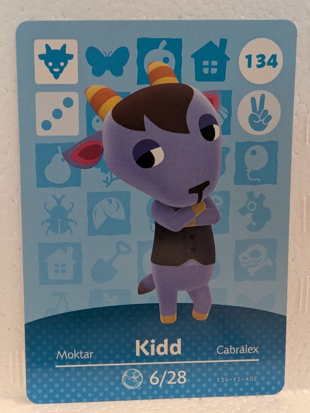 Kidd Amiibo Card - Authentic Animal Crossing Amiibo Card # 134