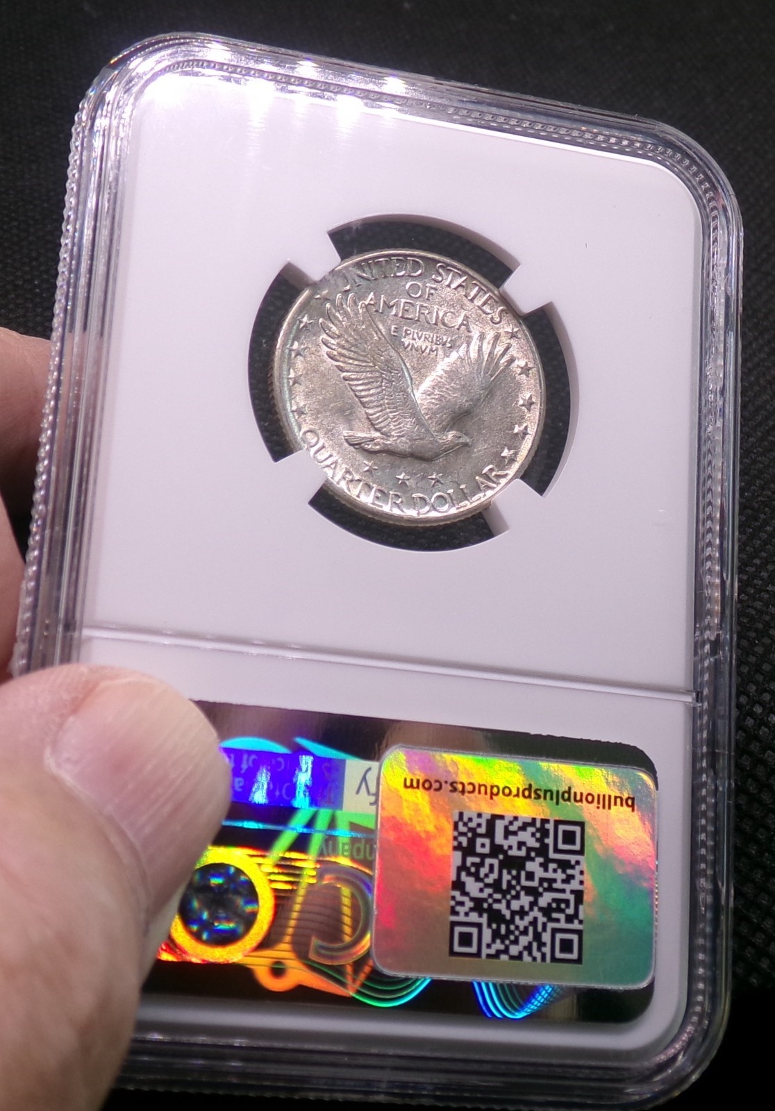 NGC 1930 Standing Liberty Quarter AU55