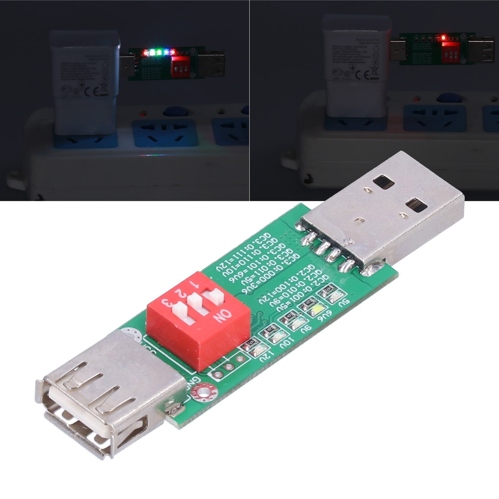 Test Board QC2.0 / QC3.0 Fast Charge Adapter Mobile Power Detection Module