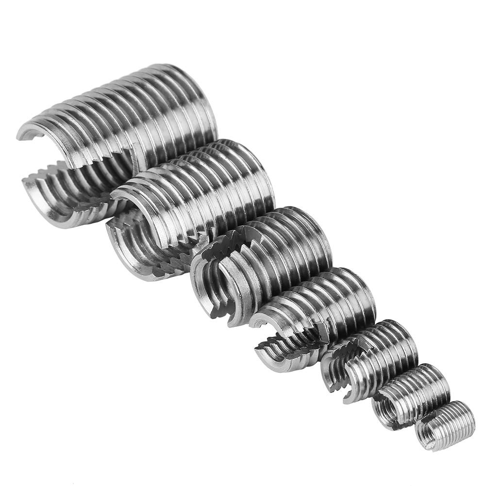 50 PCS Stainless Steel Thread Inserts Set Self Tapping Reinforce Repair Tool