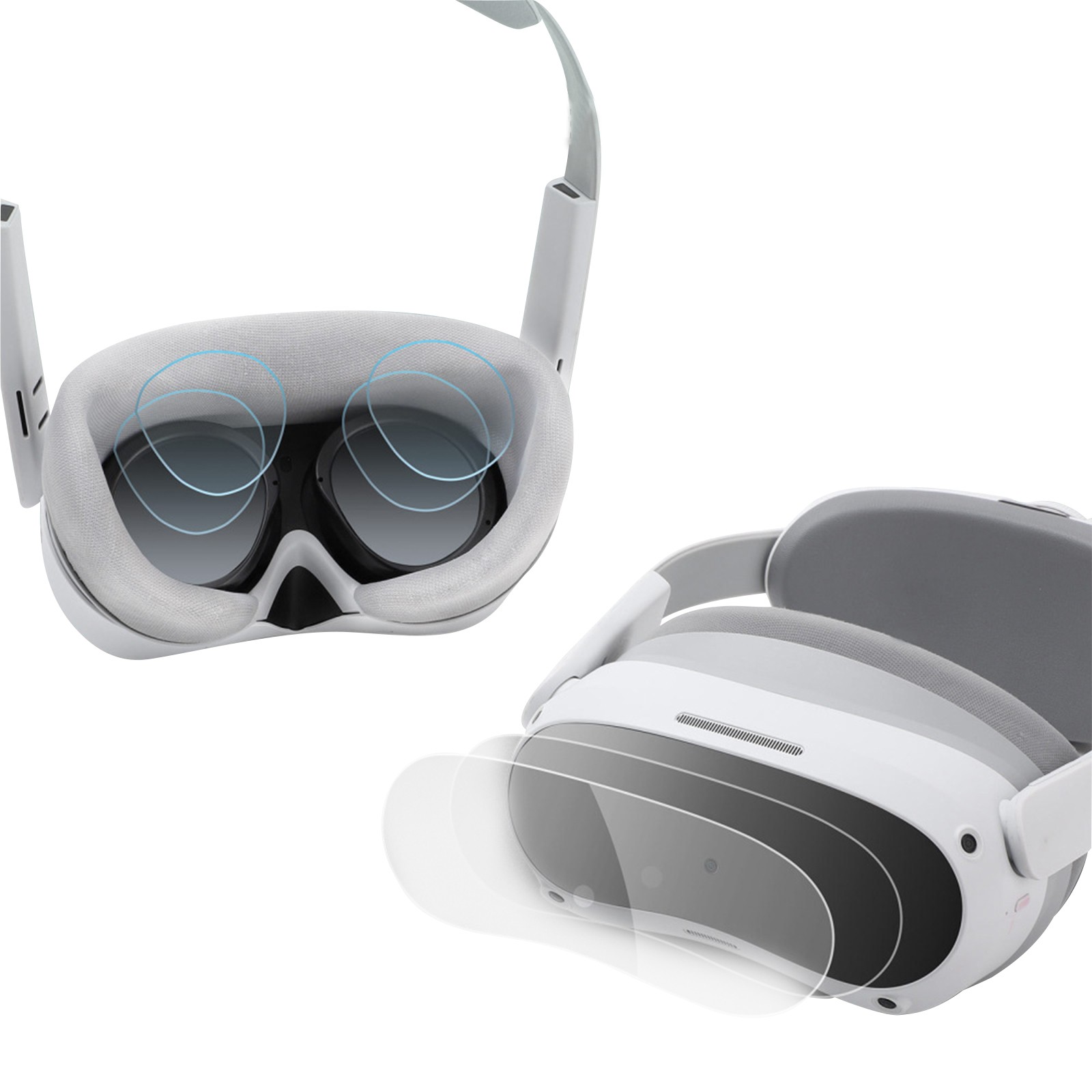 All-in-One VR Headset Glasses Lens Film HD Anti-Scratch Protector Kit For PICO 4