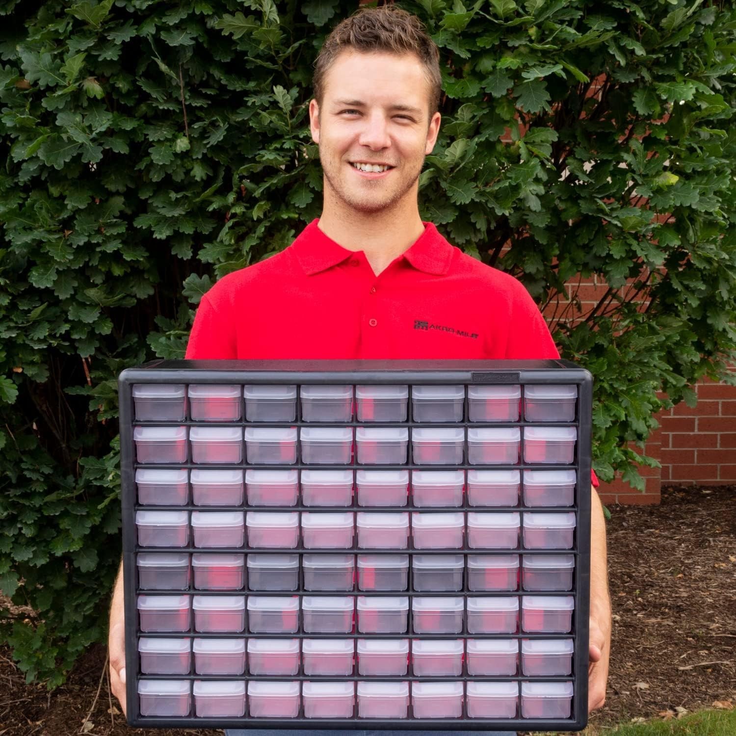 64-Drawer Plastic Drawer Storage Cabinet for Garage Organization, Bead Organizer