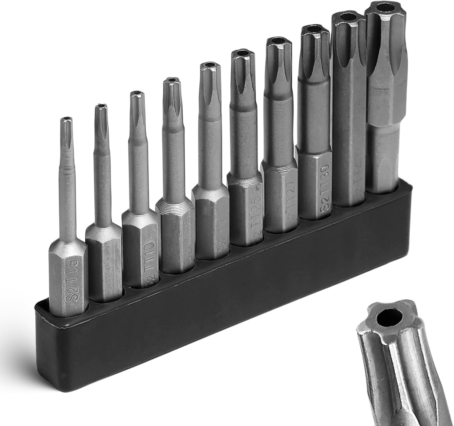 5 Point Torx Plus Bit Set 10pcs Tamper-Proof Security Bits Safety Torx Bit Set S