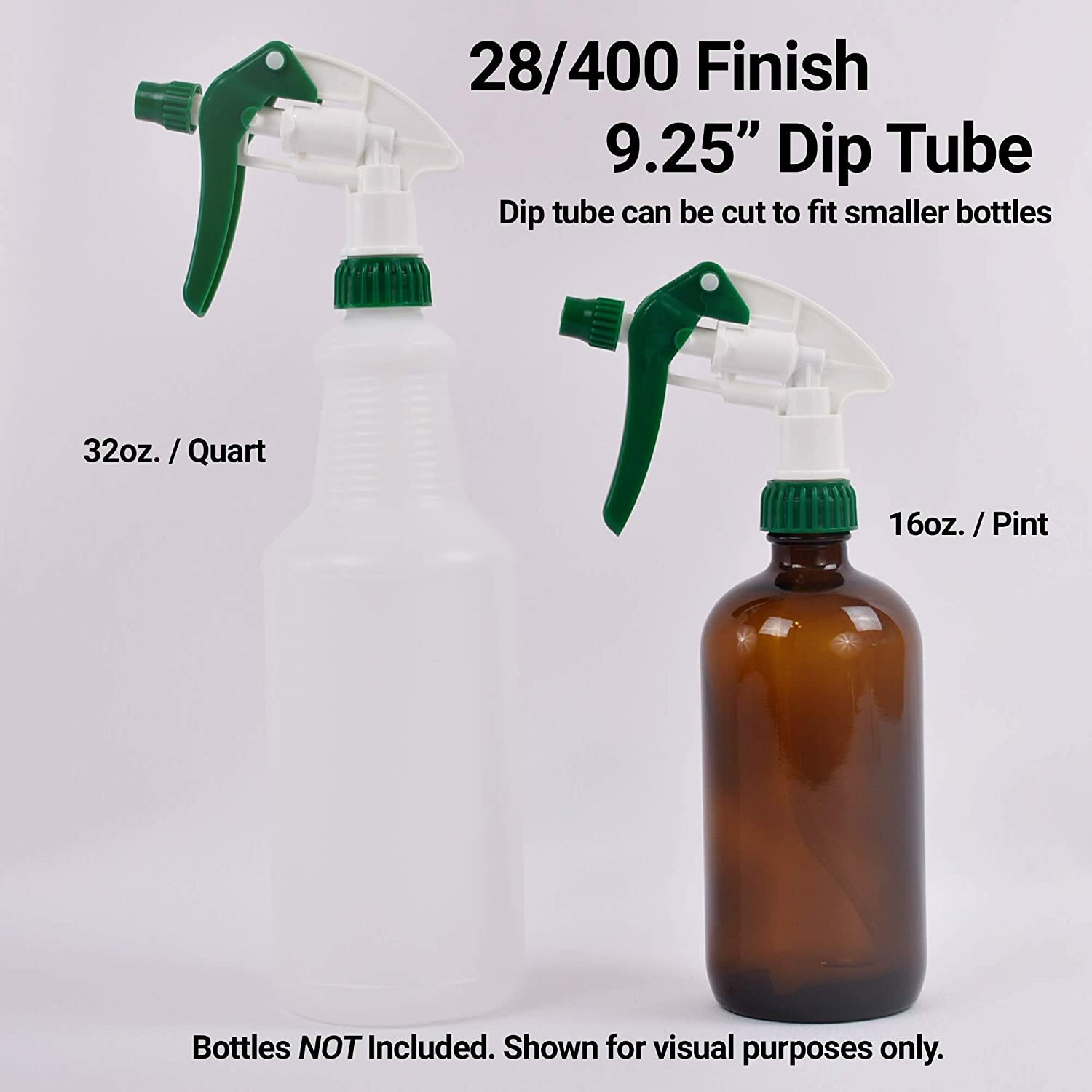 Empty Trigger Spray Bottles 32 OZ Chemical Resistant Heavy Duty Commercial