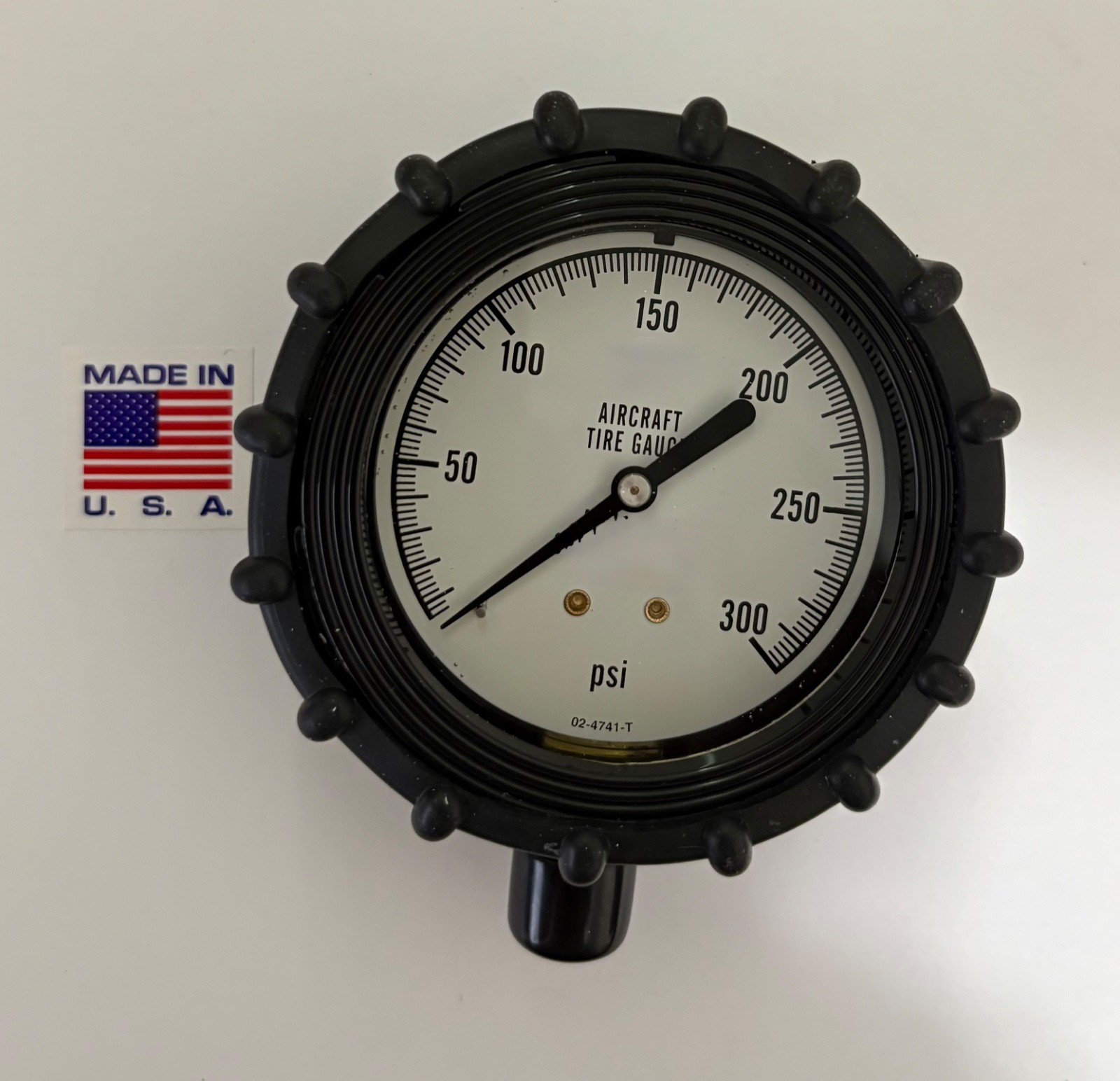 4910-01-594-9972 0-300 PSI Tire Pressure Gauge comparable to Tronair H-2016-01