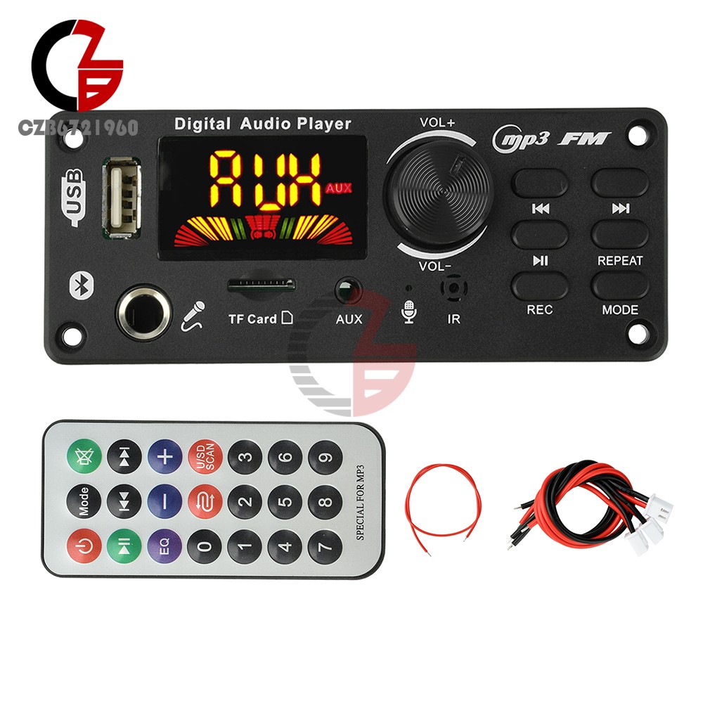 Bluetooth 5.0 MP3 Audio Decoder Board 6.5mm 2x50W with Amplifier 87.5-107.5MHz