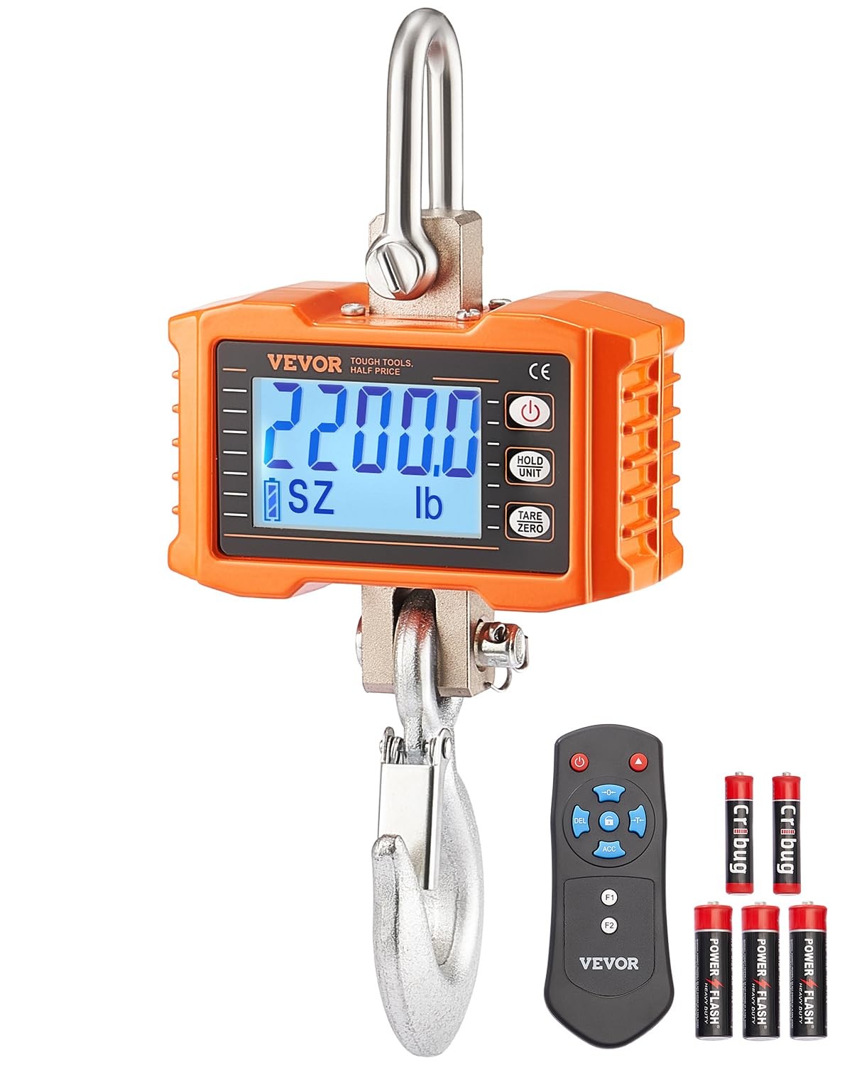 VEVOR Digital Hanging Scale 2200 Lbs Capacity Heavy Duty Industrial