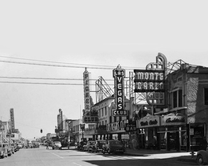1946 DOWNTOWN LAS VEGAS Glossy 8x10 Photo Casino Print Monte Carlo Club Poster