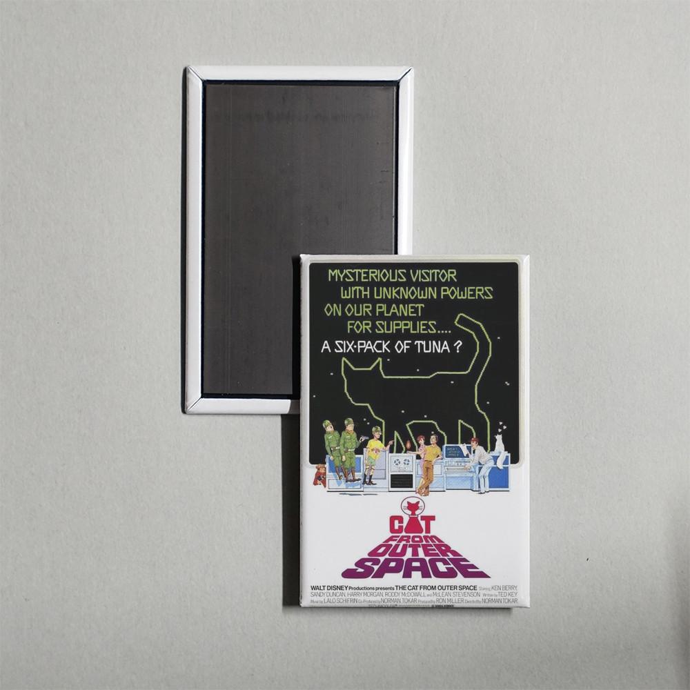 The Cat from Outer Space Mini Movie Poster Fridge Locker Magnet