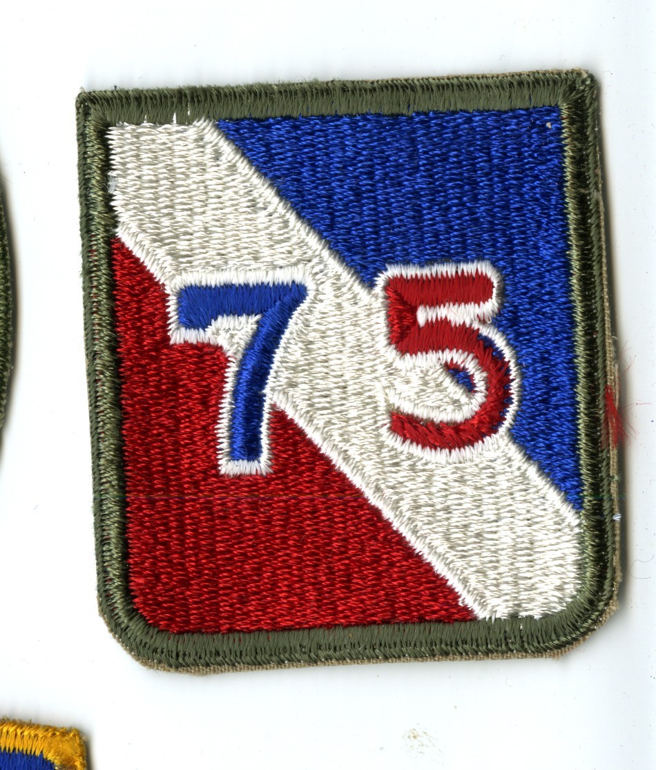 75th Infantry Division White Back Patch WWII Vintage Europe France Germany