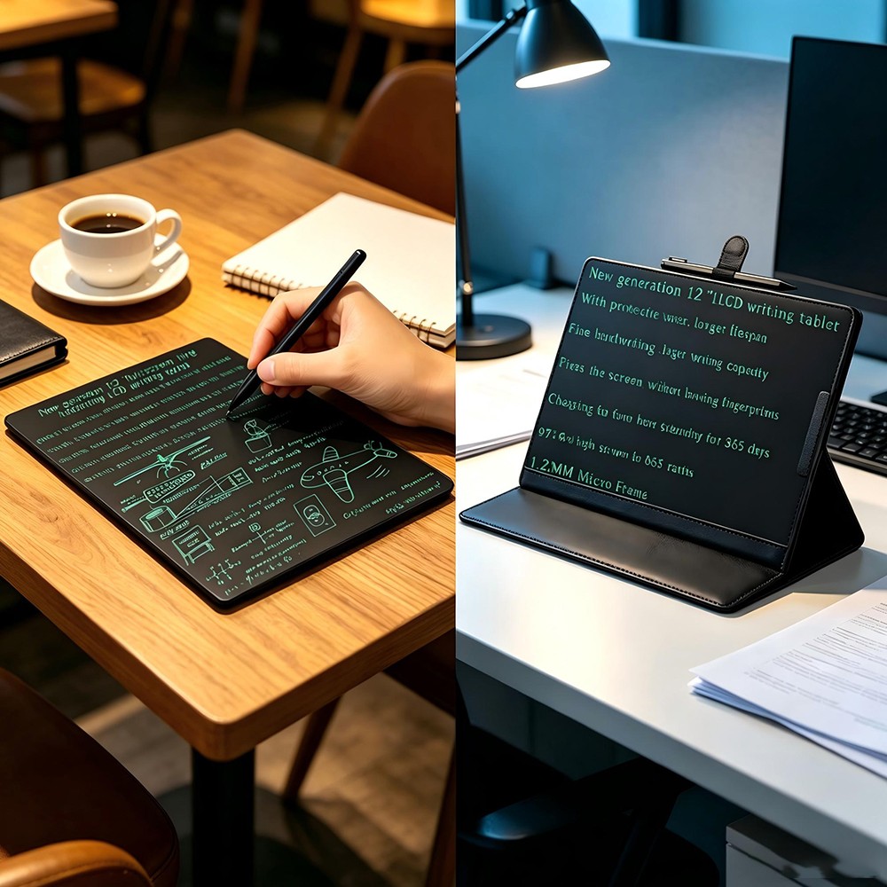 12 Inch LCD Writing Tablet Reusable Digital Notepad Office Study Rechargeable