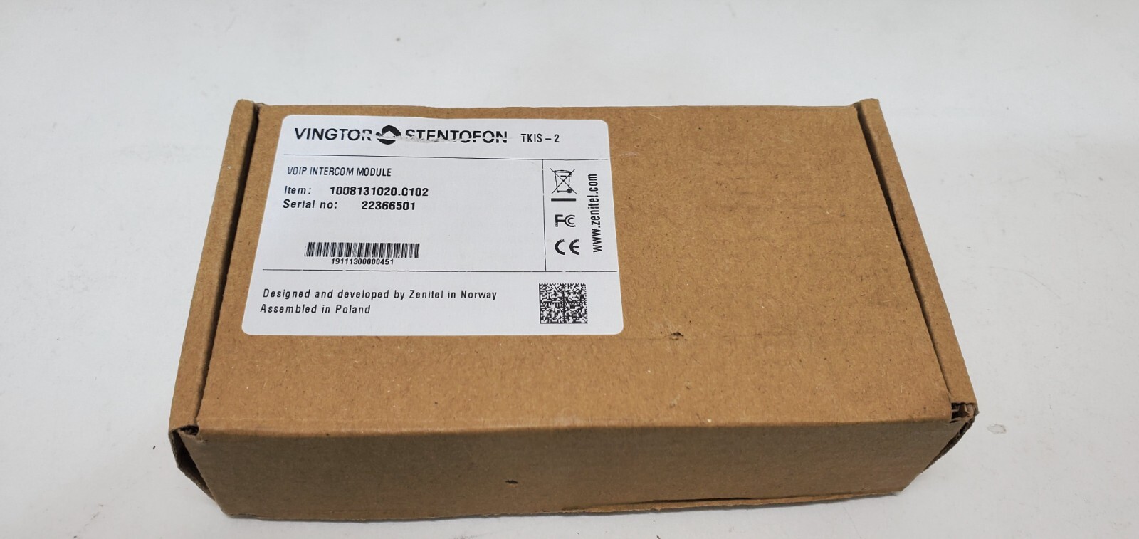 Stentofon TKIS-2 External Relay for Audio Intercoms Security Accessory