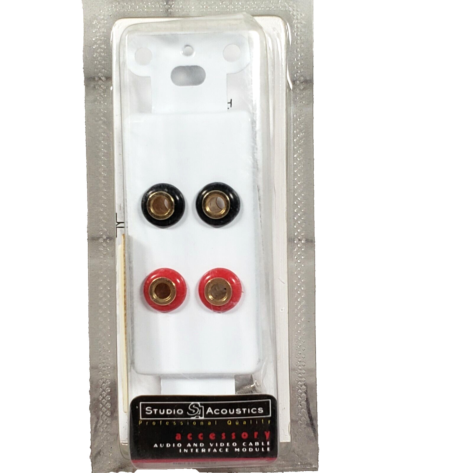Studio Acoustics BJ-1004G AV Cable Interface Module Wall Plate Insert Gold Plate