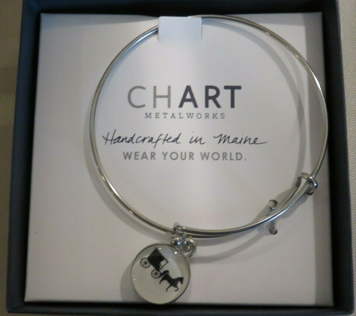 Chart Metalworks Horse & Buggy Bangle Bracelet