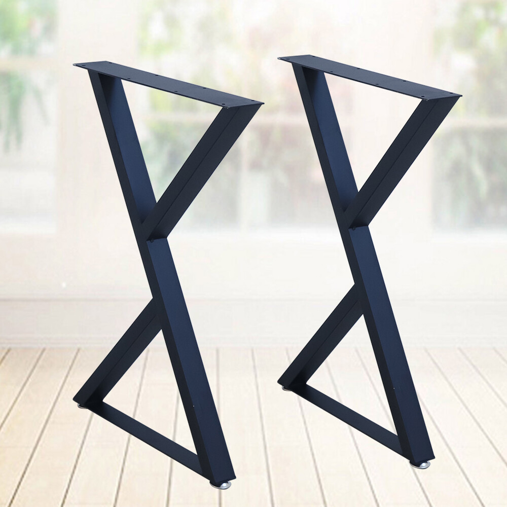 Metal Table Legs of 2 Table Console Desk Bench Steel Furniture Legs High 28"