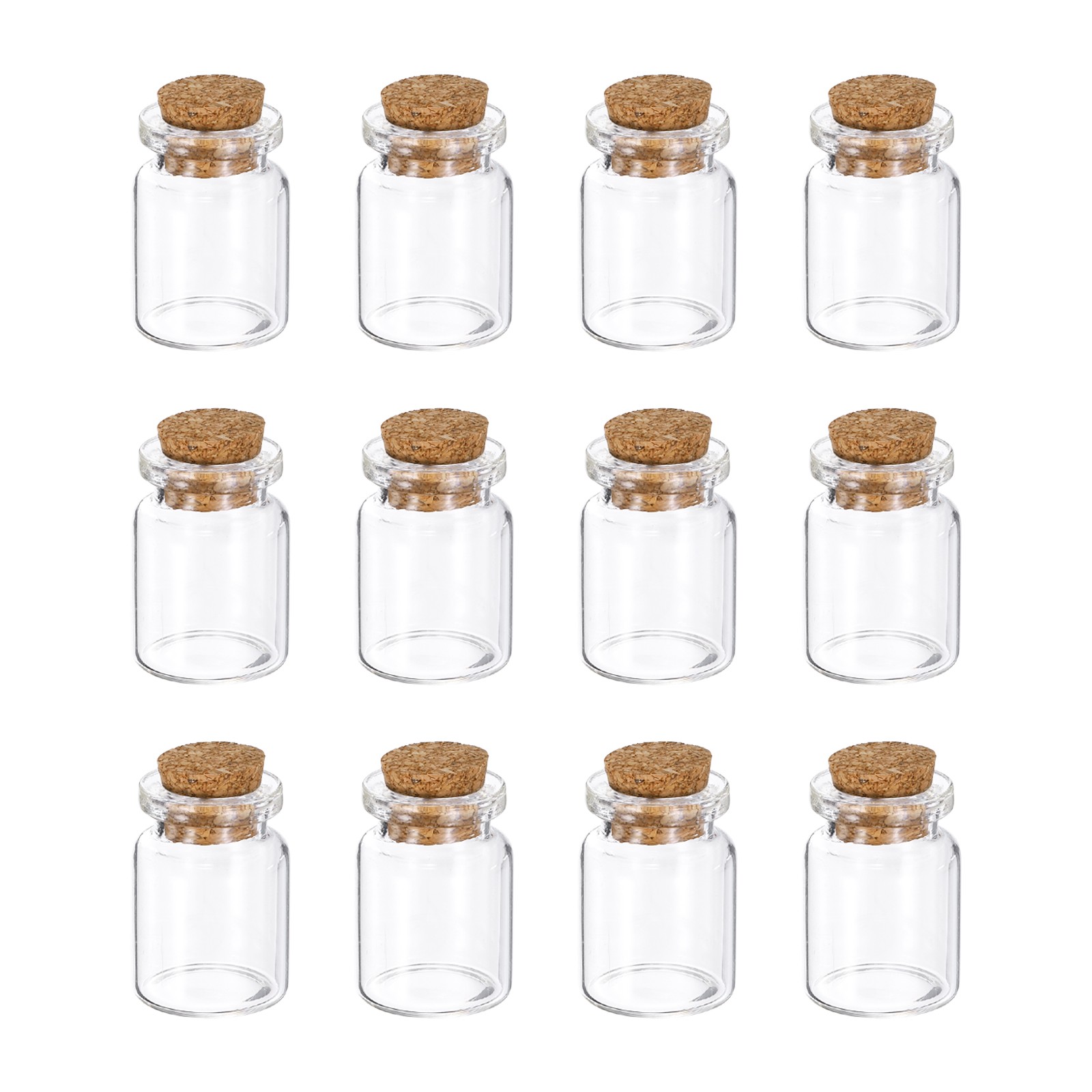 12Pcs 5ml Glass Vials Small Bottles for DIY Crafts Sample Bottle