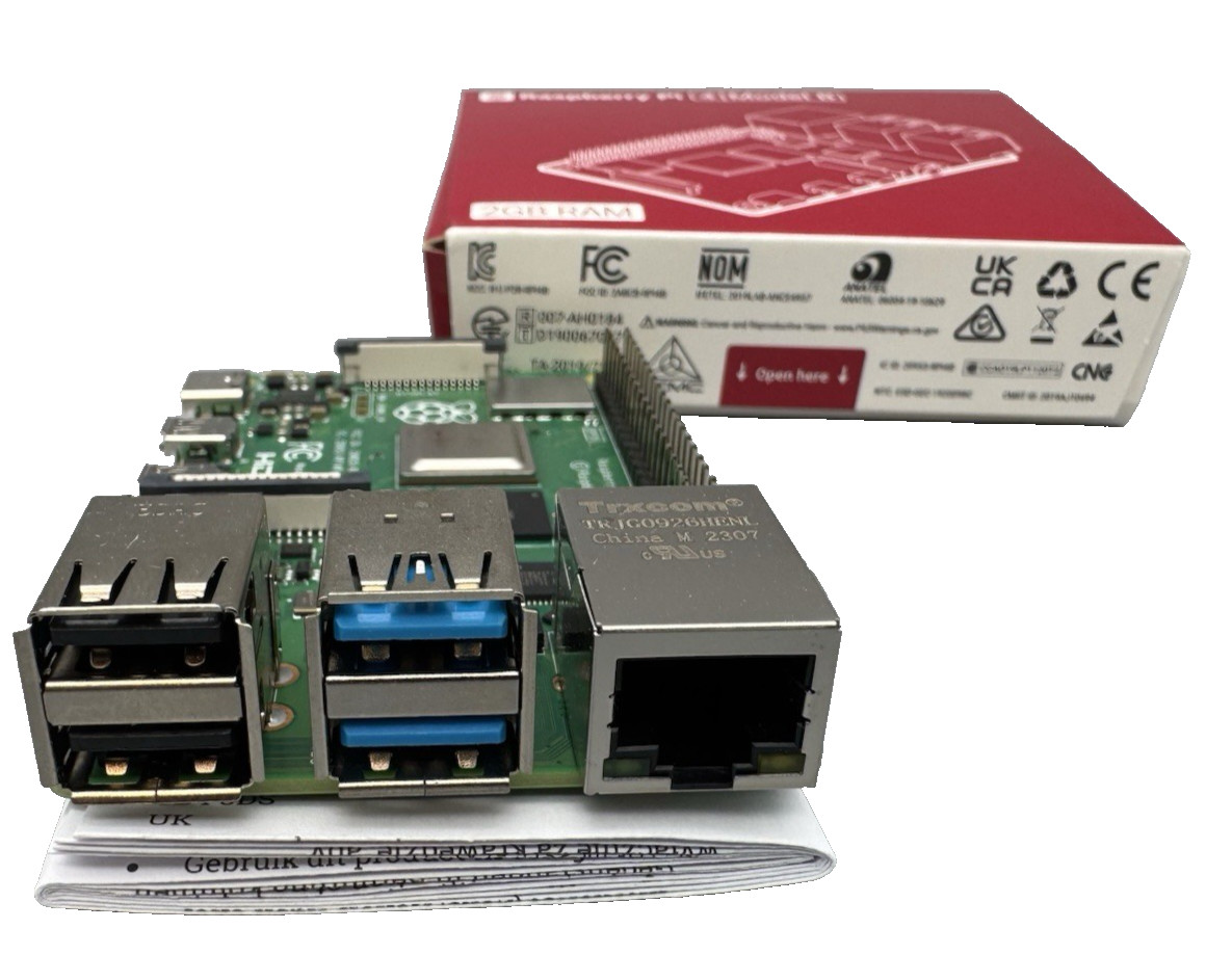 Raspberry Pi 4 Model B 2GB RAM Single Board Computer New In Box Genuine