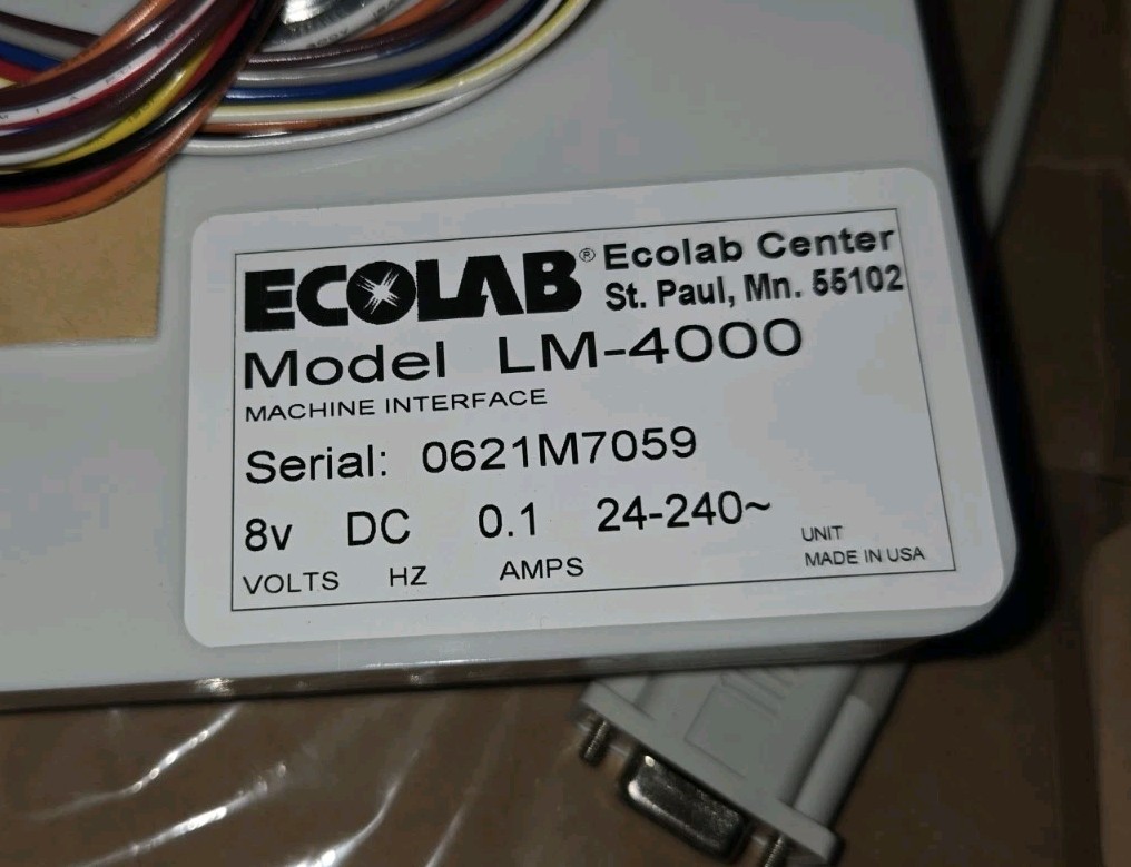 Ecolab LM-4000 Machine Interface Module w/ Cables & Harness NEW