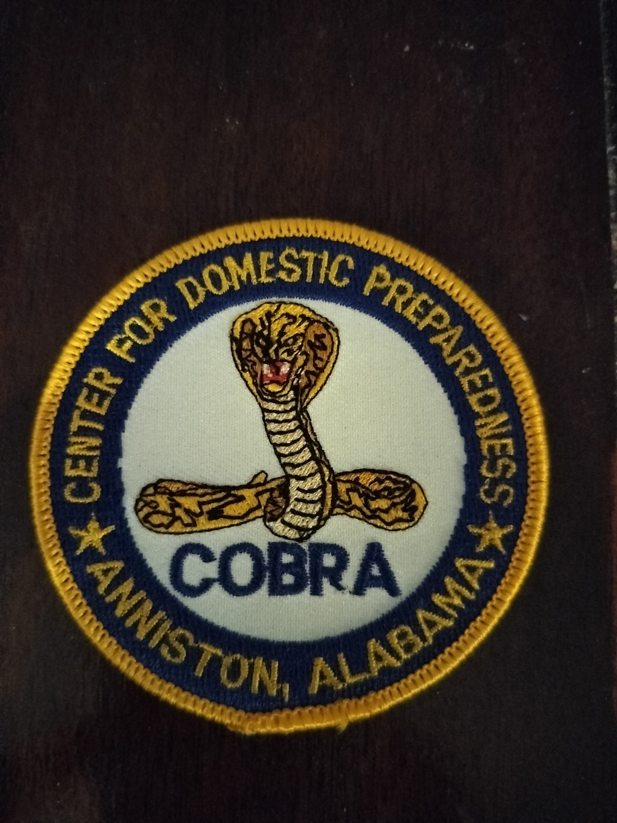 COBRA Center for Domestic Preparedness, Anniston Alabama patch New 3 Inch