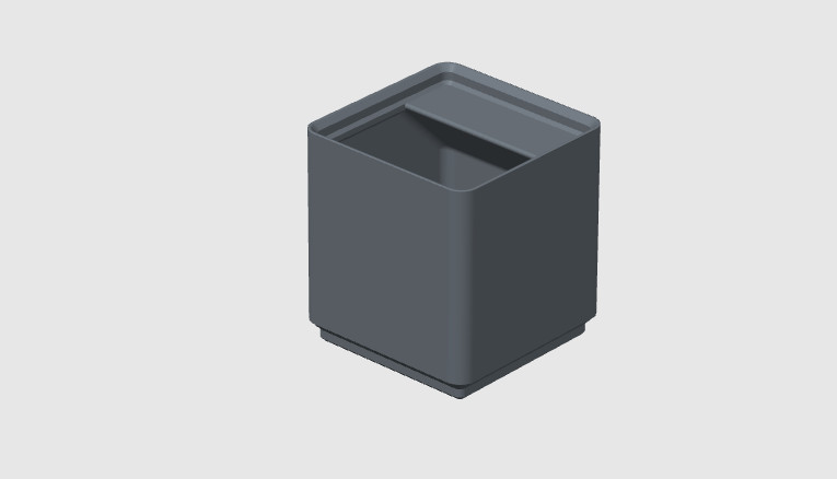 1x1 Gridfinity Bin with Label shelf, ABS Organizer box, for tools nuts and bolts